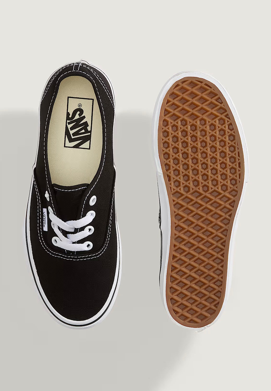 Vans Authentic Stackform Canvas Black/True White Shoes | Men-Image