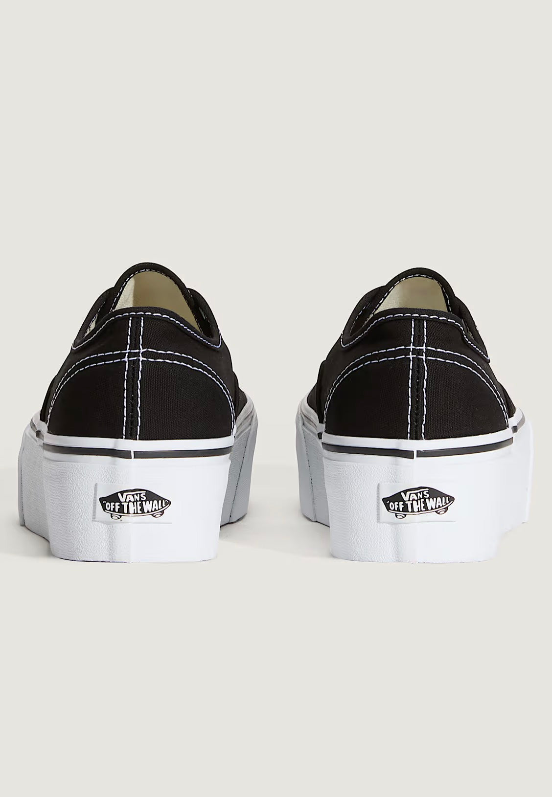 Vans Authentic Stackform Canvas Black/True White Shoes | Men-Image
