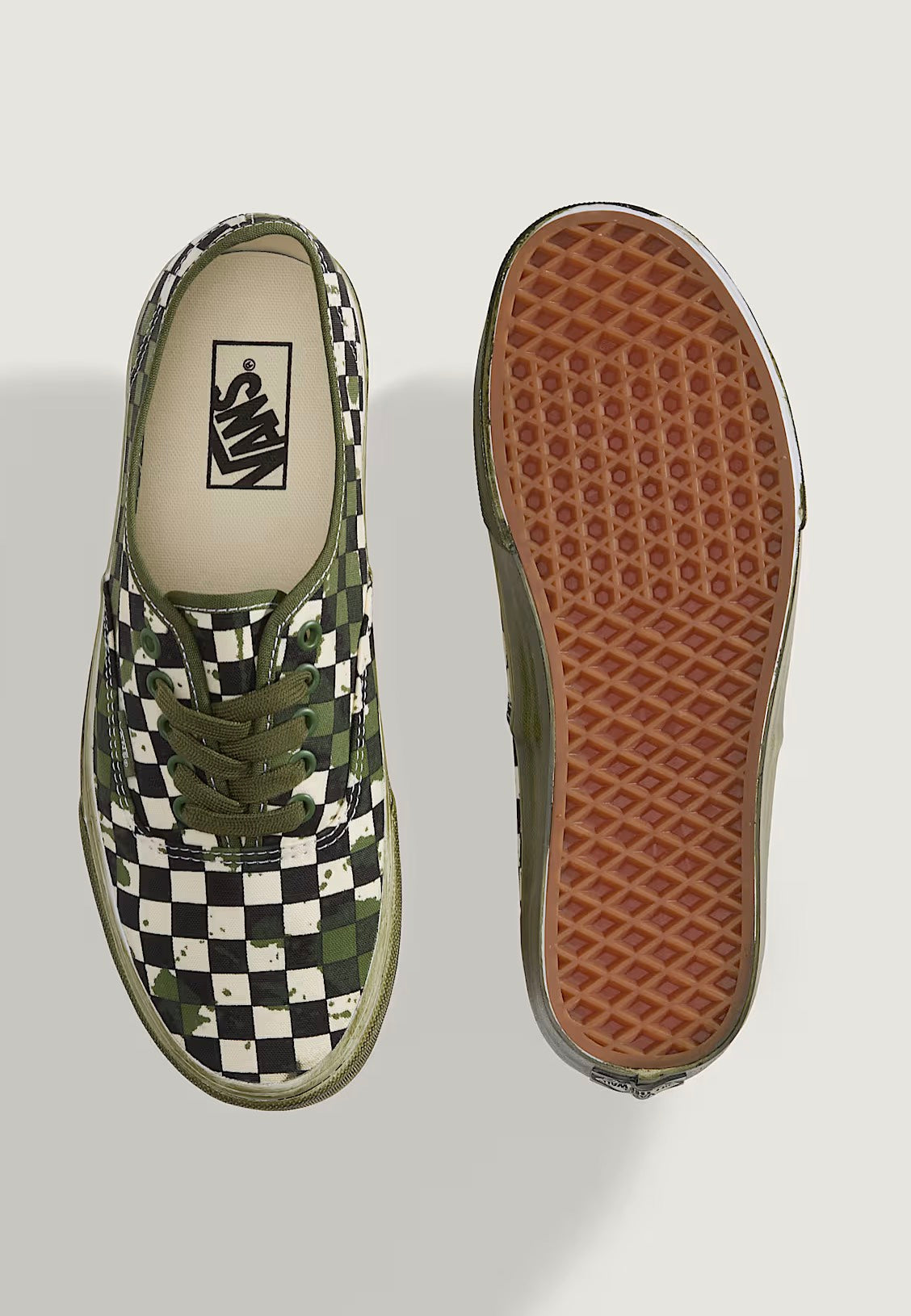 Vans Authentic Over Dye Green Shoes | Men-Image