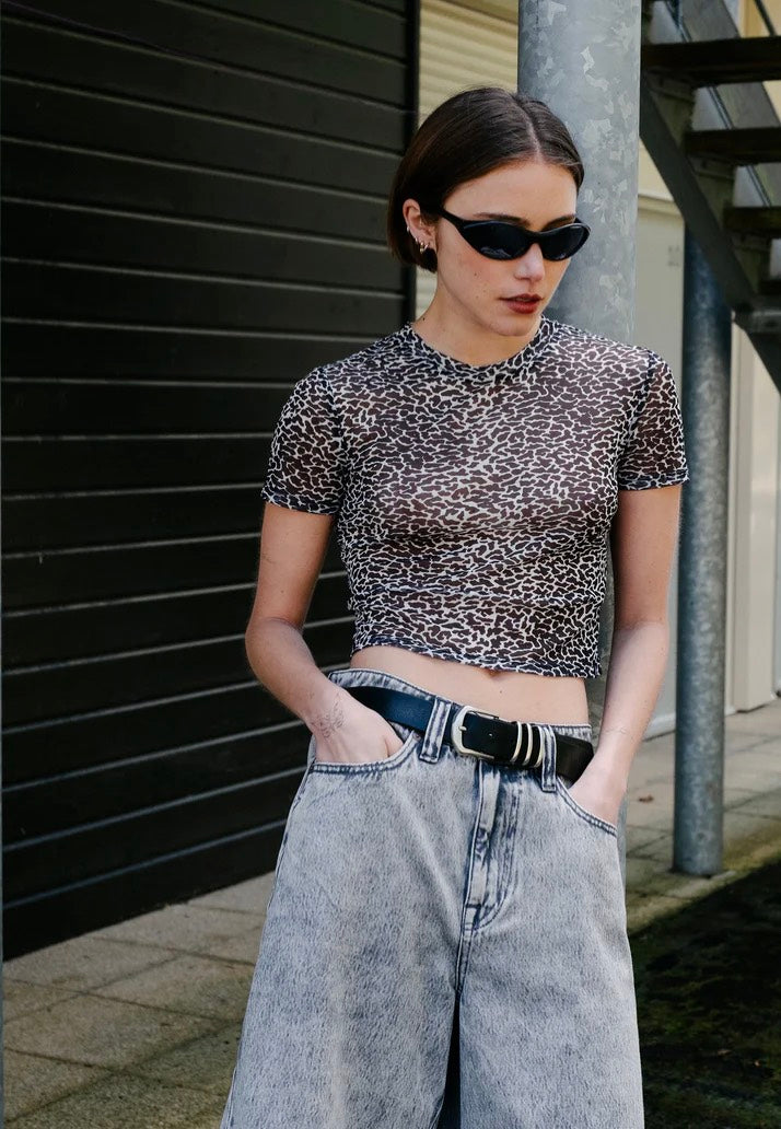 Volcom - Rawly Knit Mesh Black/White - Top | Women-Image