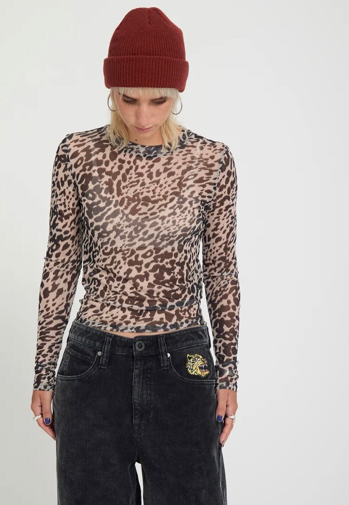 Volcom Tigardi Mesh Animal Print Longsleeve | Women-Image
