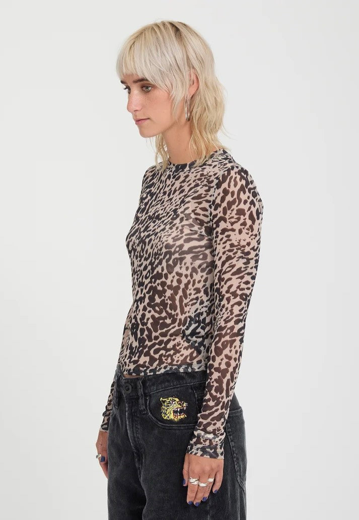 Volcom Tigardi Mesh Animal Print Longsleeve | Women-Image