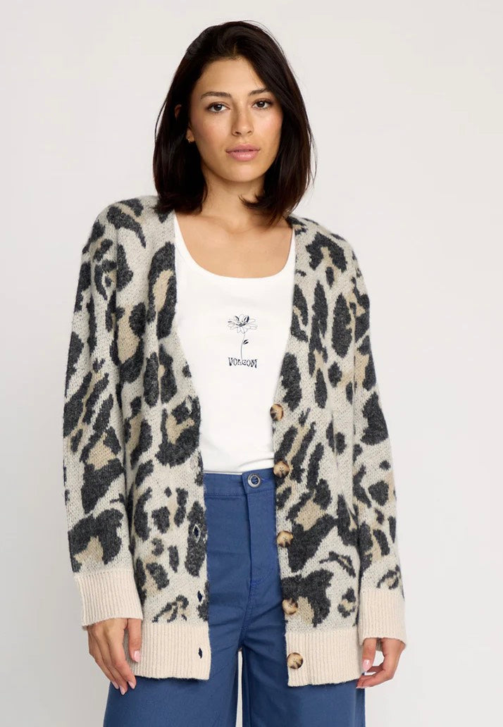 Volcom - Wylding Out Animal Print - Cardigan | Women-Image