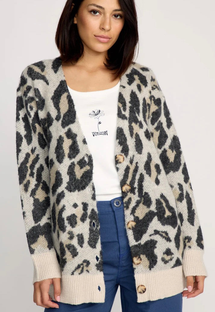 Volcom - Wylding Out Animal Print - Cardigan | Women-Image