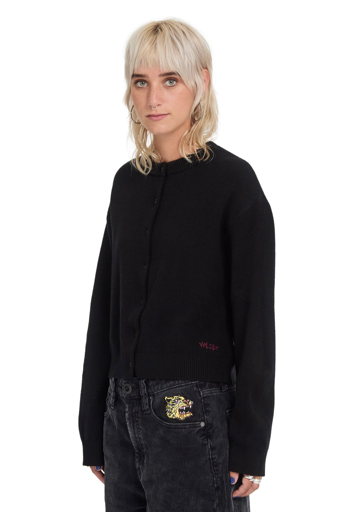 Volcom FA Ozzy Black Cardigan | Women-Image