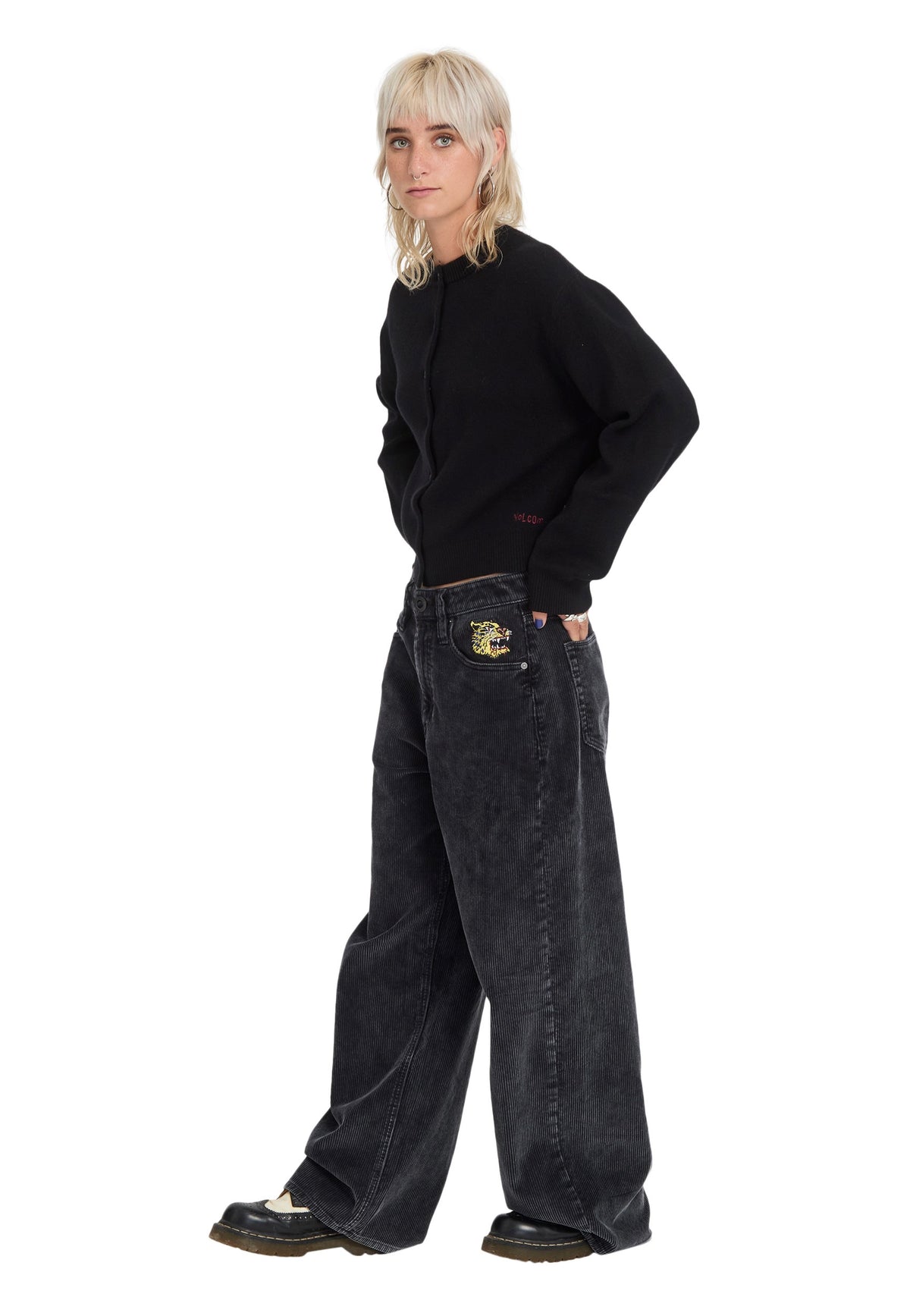 Volcom FA Ozzy Black Cardigan | Women-Image