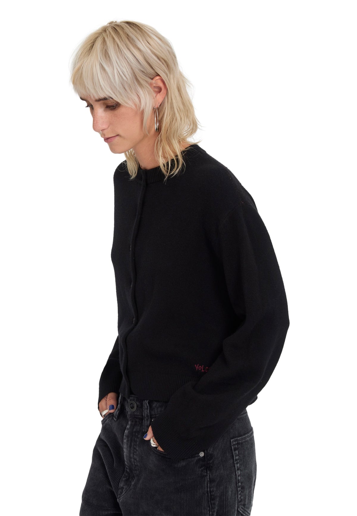 Volcom FA Ozzy Black Cardigan | Women-Image