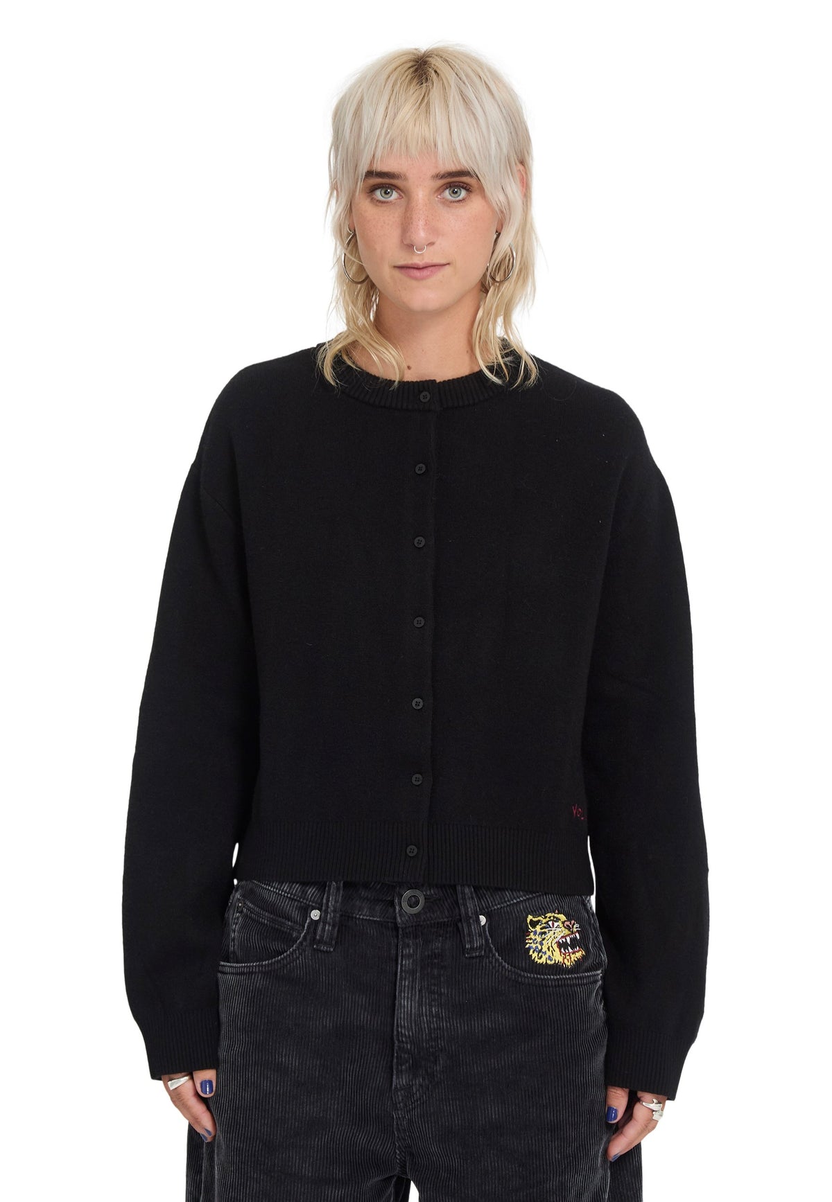 Volcom FA Ozzy Black Cardigan | Women-Image
