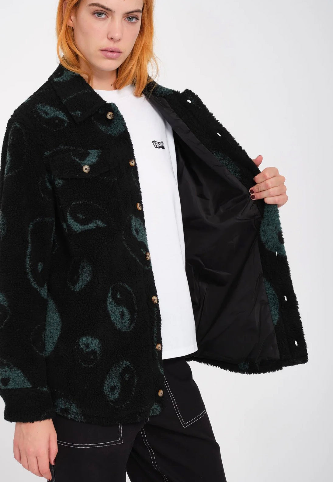 Volcom - Silent Sherpa Black Combo - Jacket | Women-Image