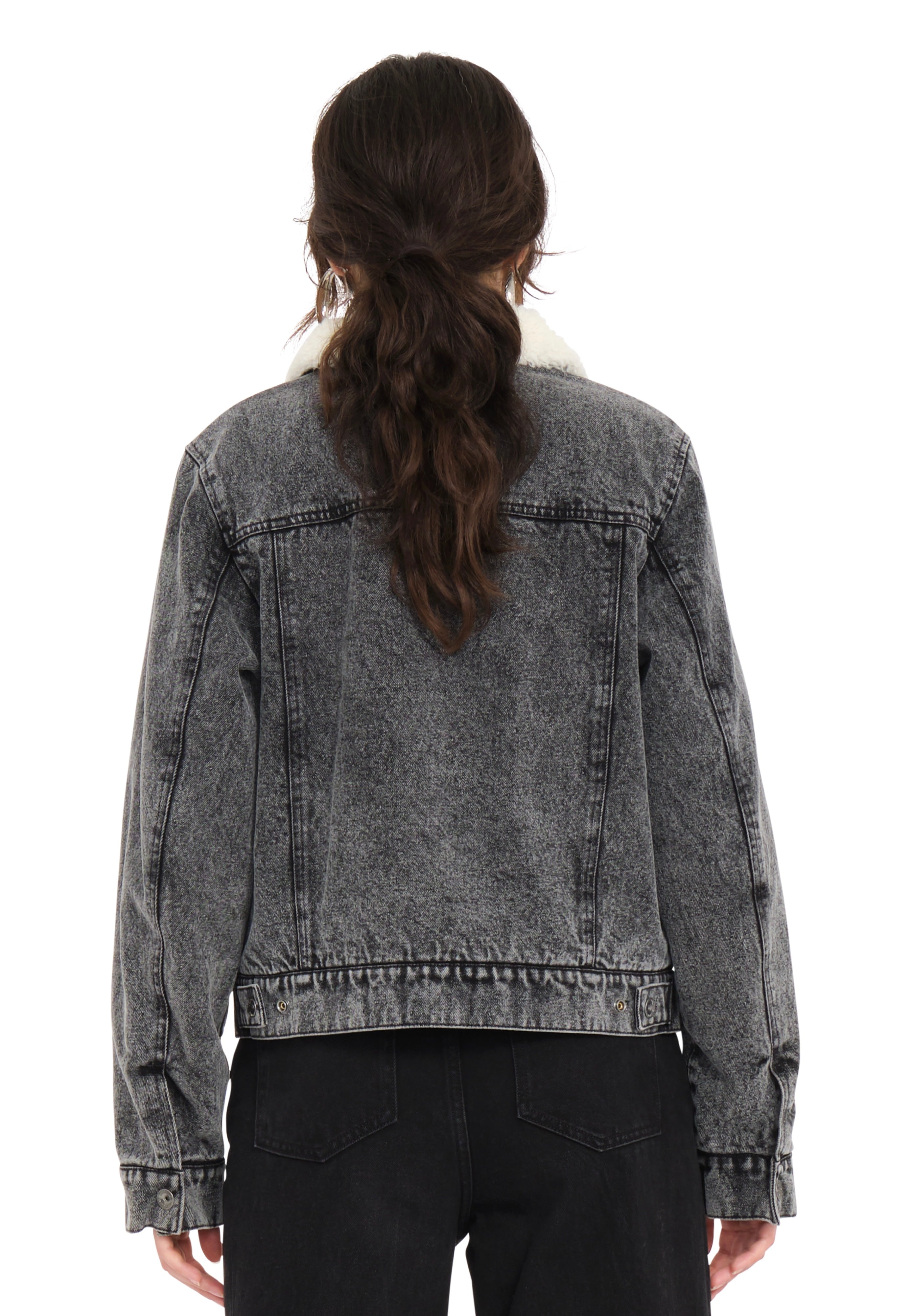 Volcom - Radstone Sherpa Black - Jeans Jacket | Women-Image