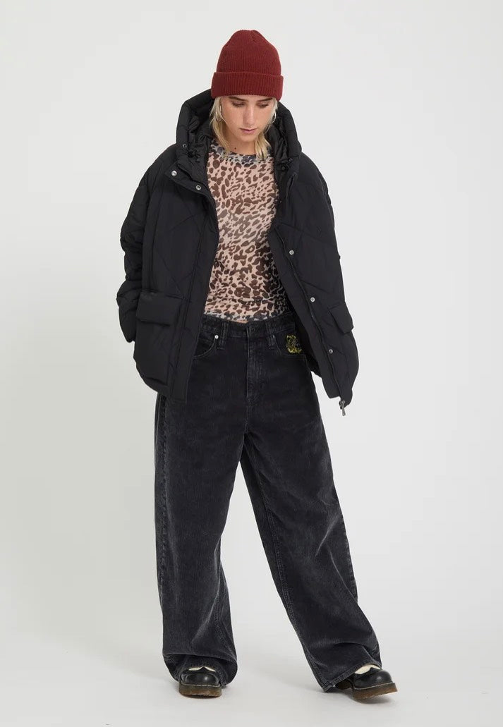 Volcom Out Of Boxy Puff Black Chaqueta | Women-Image