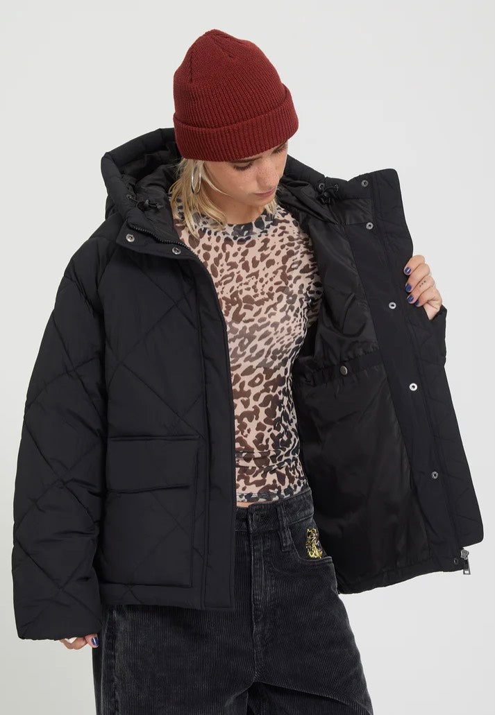 Volcom Out Of Boxy Puff Black Chaqueta | Women-Image