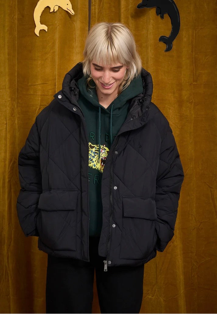 Volcom Out Of Boxy Puff Black Chaqueta | Women-Image