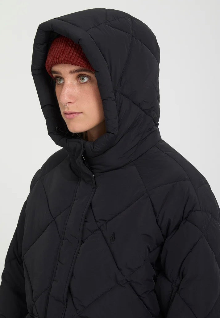Volcom Out Of Boxy Puff Black Chaqueta | Women-Image