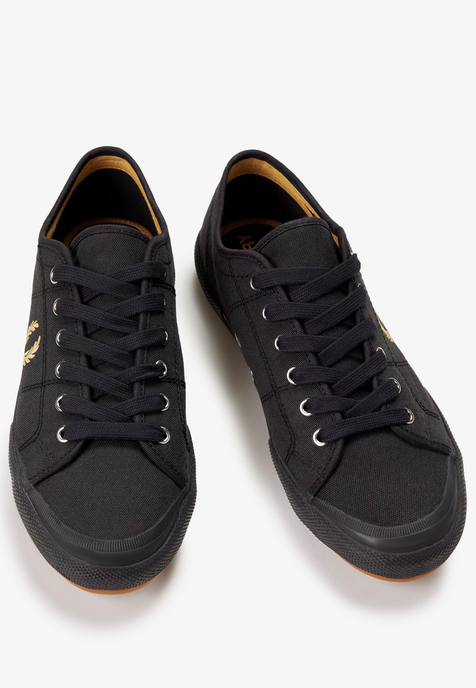 Fred Perry - B708 Vintage Tennis Canvas Black/Champagne - Shoes