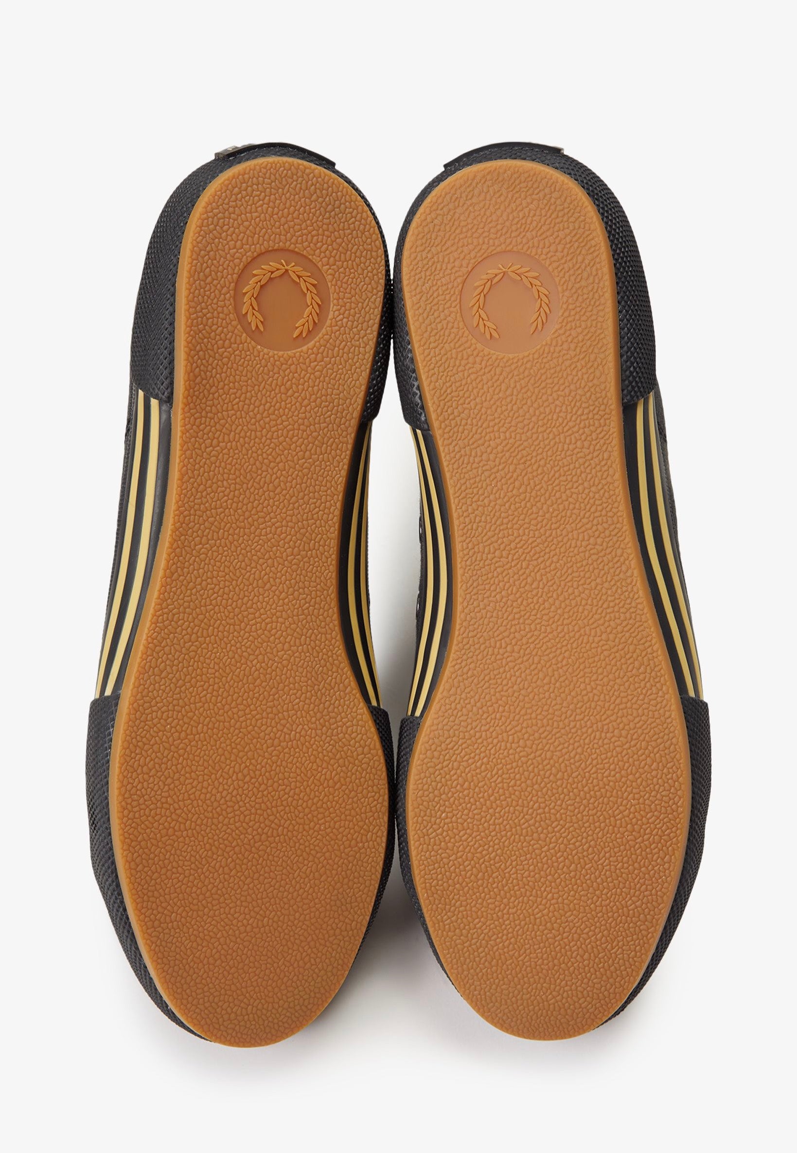 Fred Perry B708 Vintage Tennis Canvas Black/Champagne - Shoes