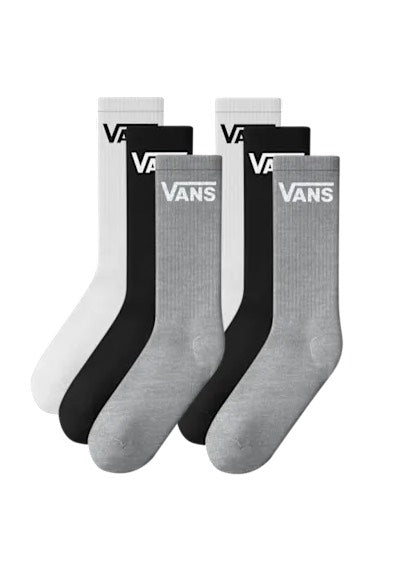 Vans - Classic Crew Pack Of 6 White/Black/Heart - Socks | Neutral-Image