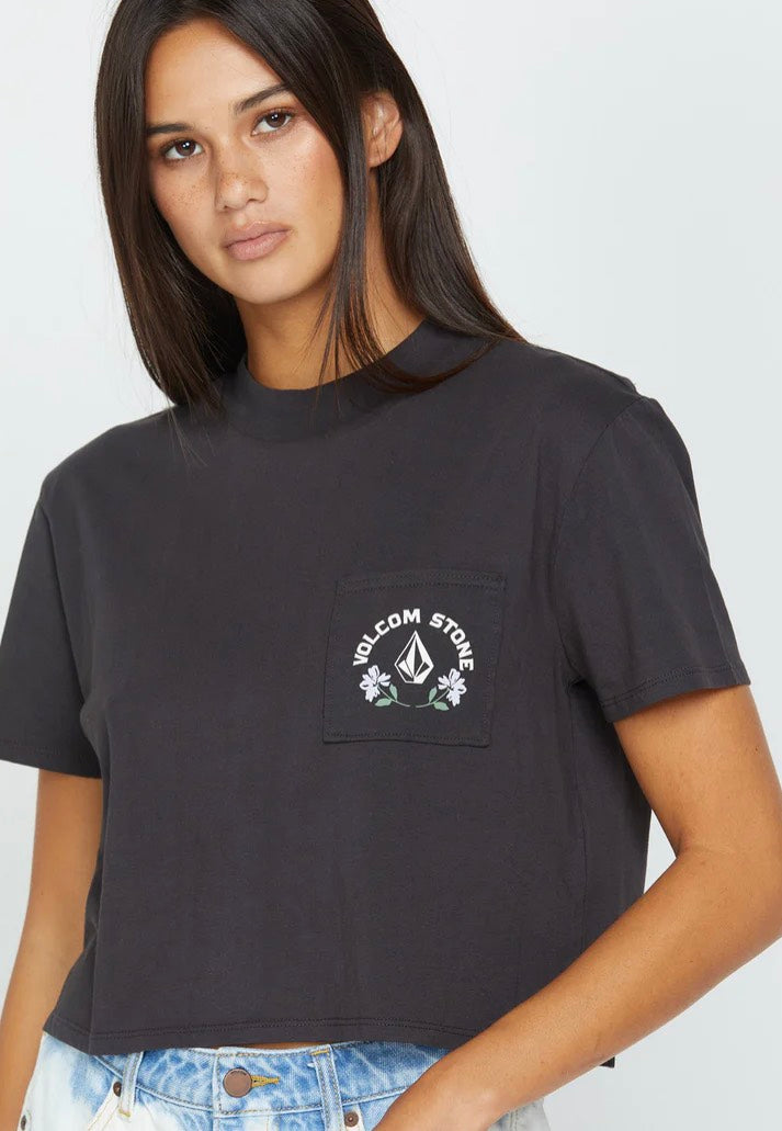 Volcom - Pocket Dial Vintage Black - T-Shirt | Women-Image