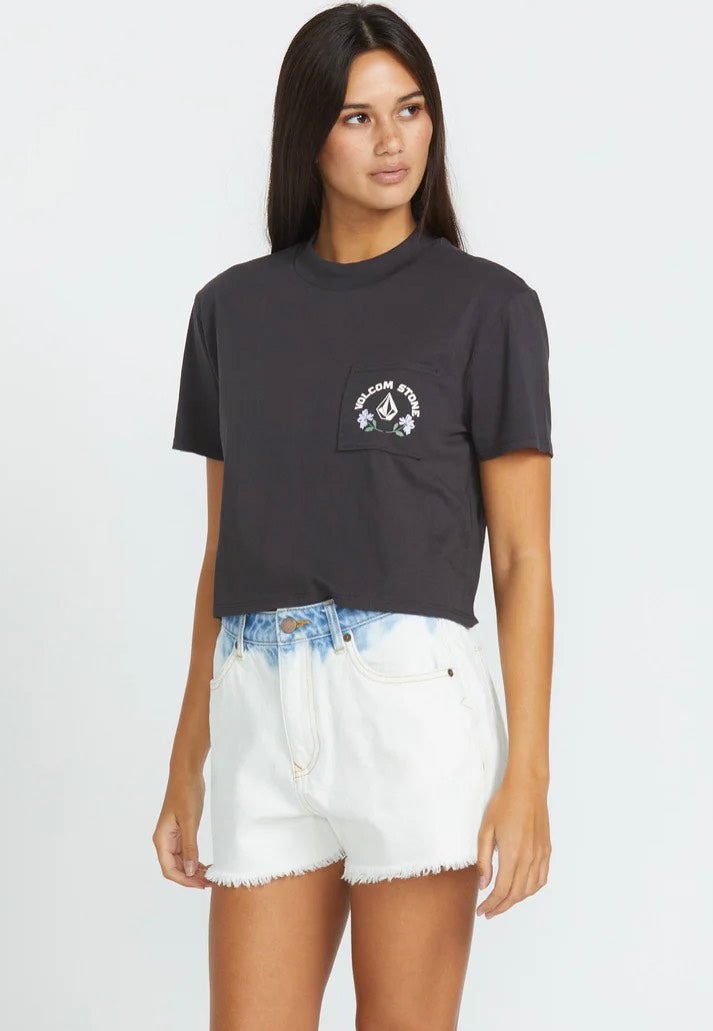 Volcom - Pocket Dial Vintage Black - T-Shirt | Women-Image