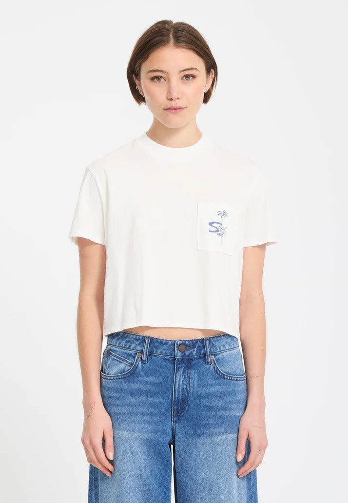 Volcom - Pocket Dial Vintage White - T-Shirt | Women-Image