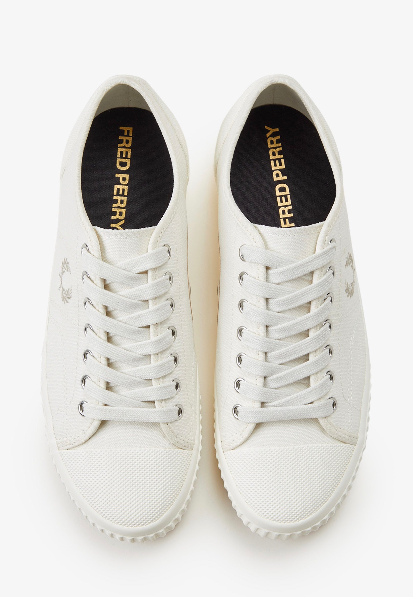 Fred Perry - Hughes Low Canvas Light Ecru/Oatmeal - Shoes | Neutral-Image