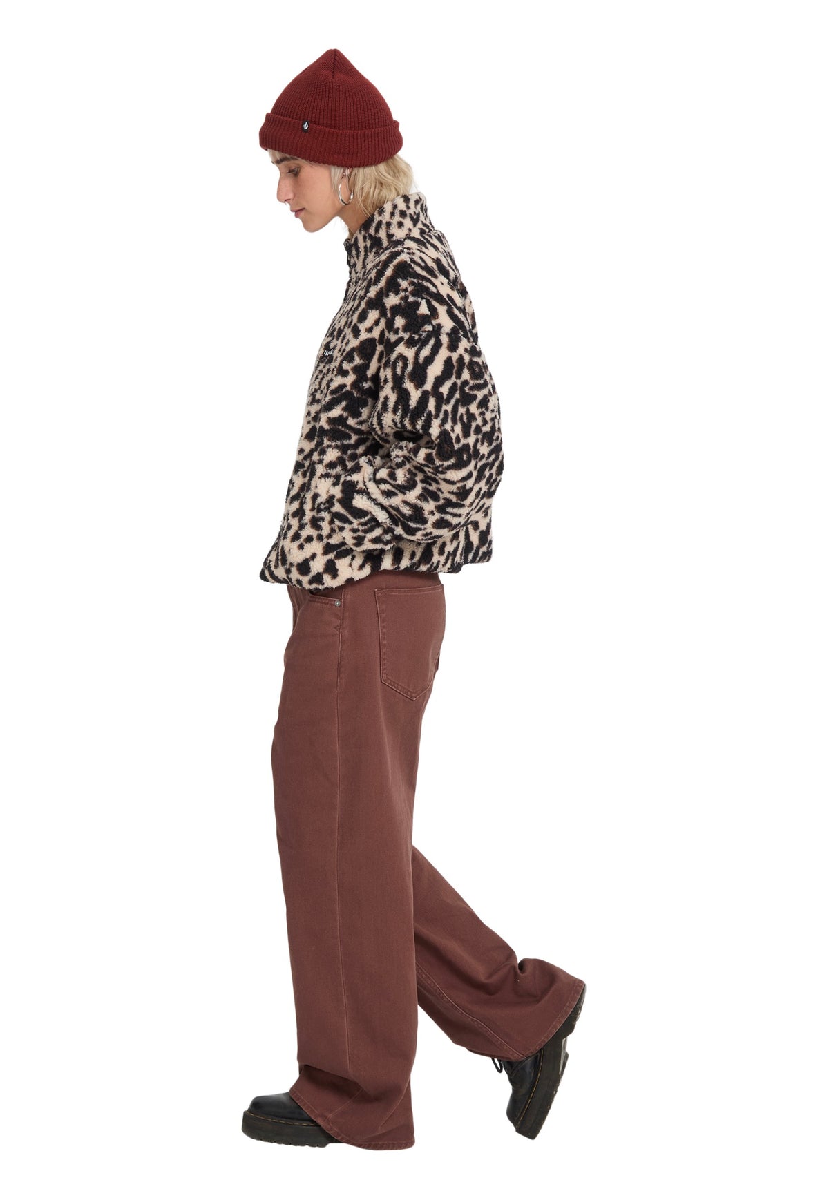 Volcom Wylding Out Sherpa Animal Print Jacket | Women-Image