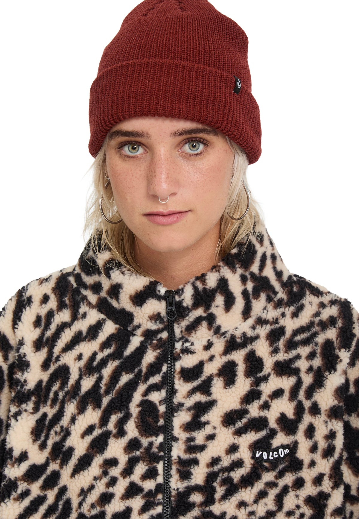 Volcom Wylding Out Sherpa Animal Print Jacket | Women-Image