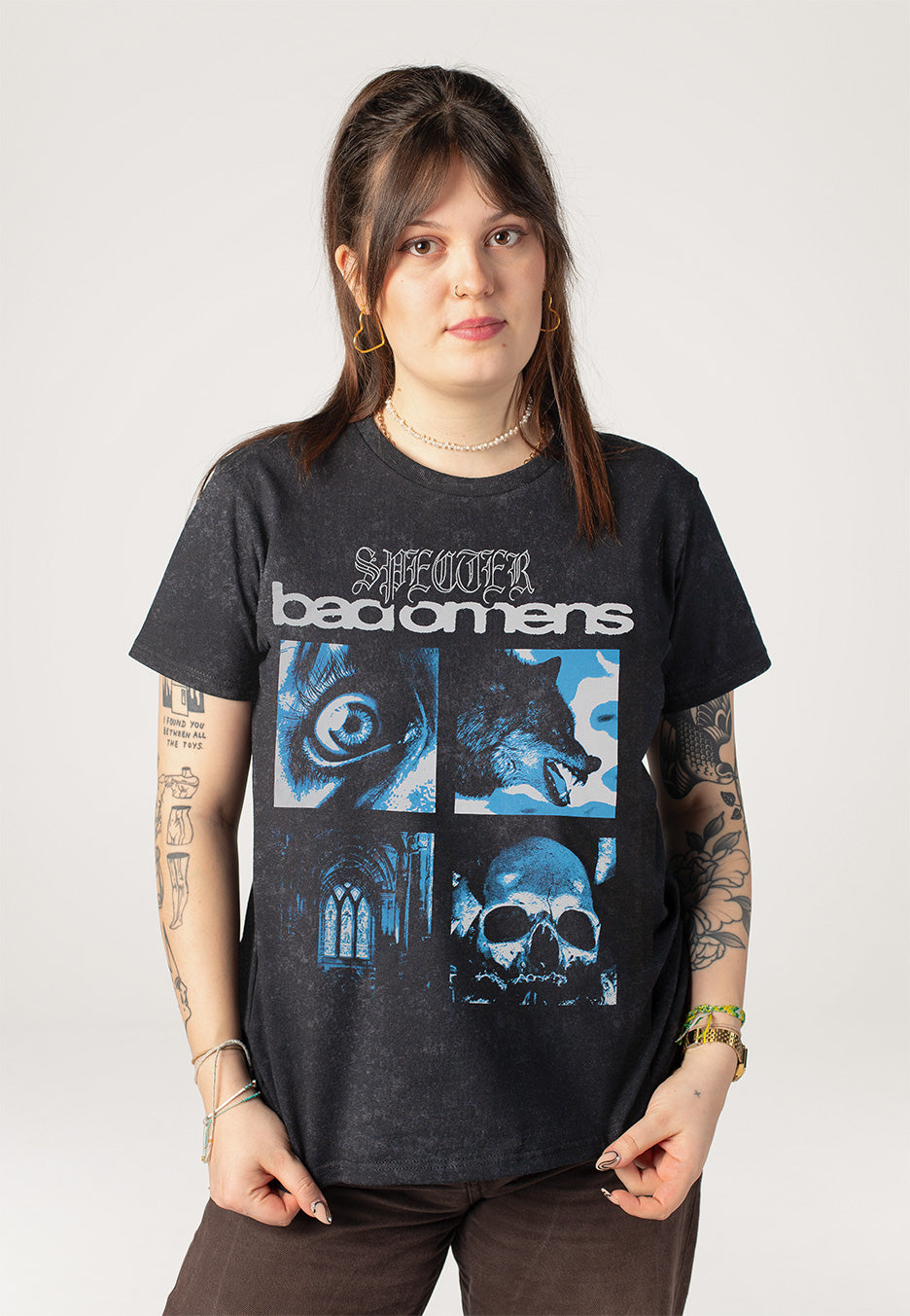 Bad Omens Specter Collage Washed T-Shirt | Women-Image