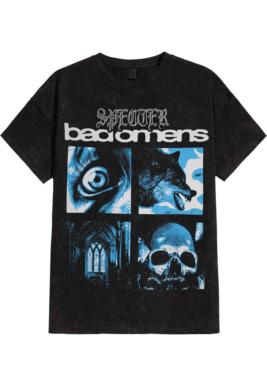 Bad Omens Specter Collage Washed T-Shirt | Neutral-Image