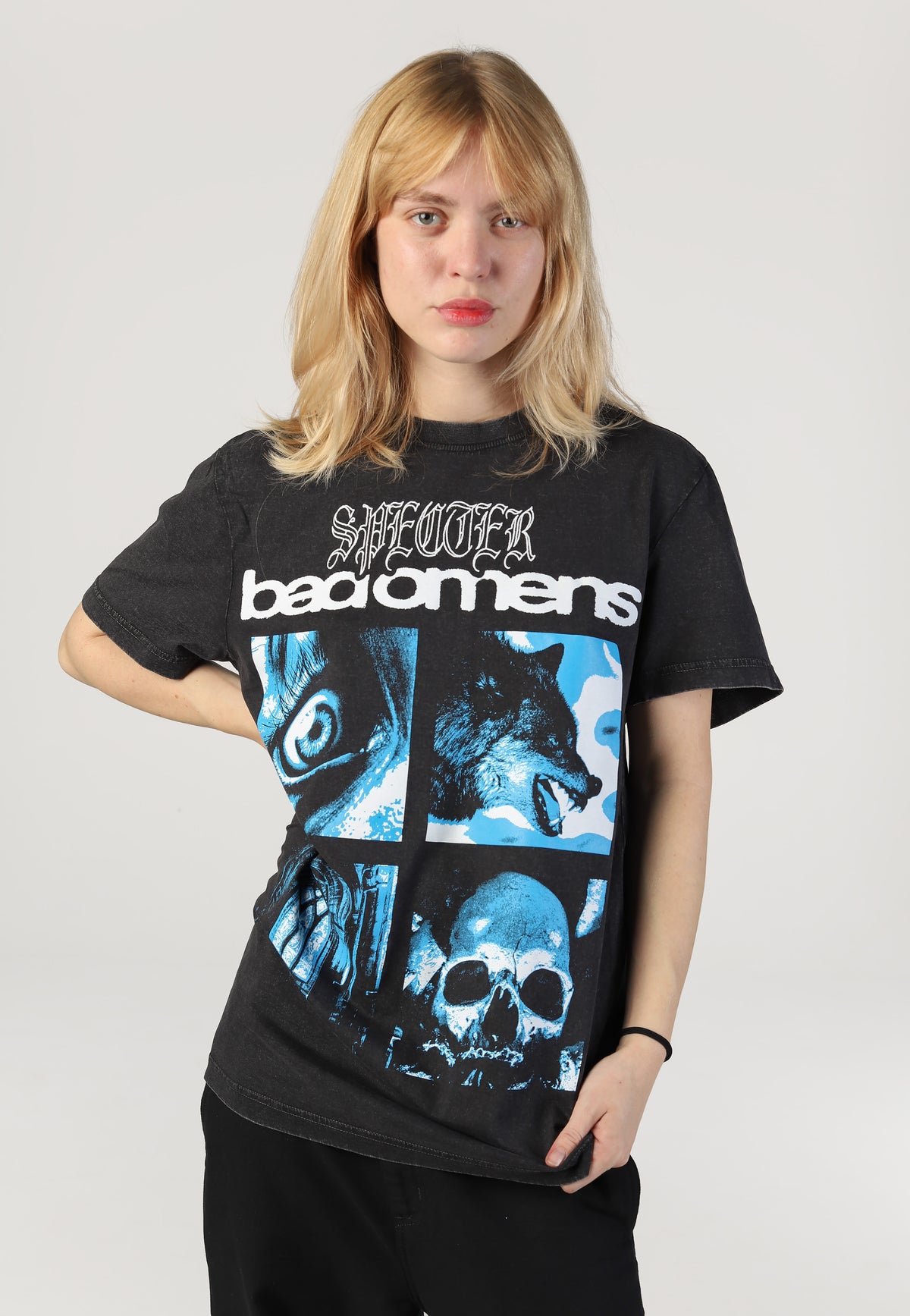 Bad Omens Specter Collage Washed T-Shirt | Women-Image