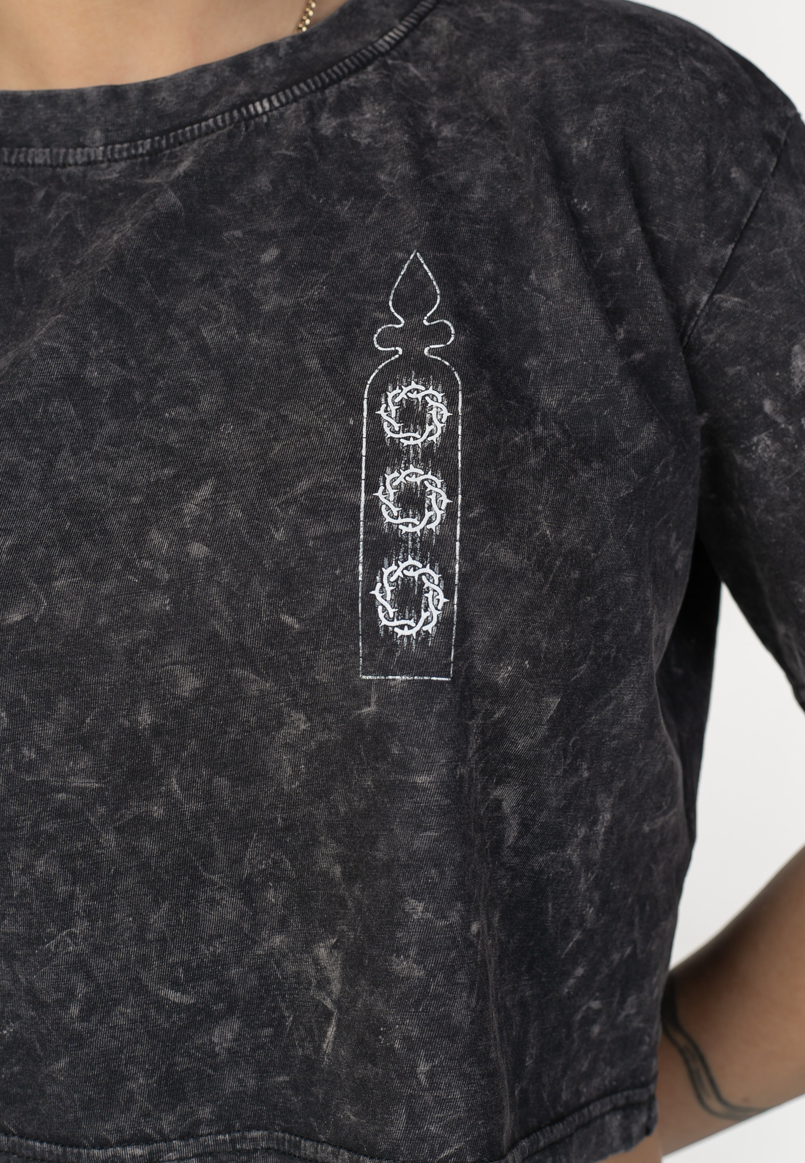 Bad Omens - Stained Glass Acid Washed Crop - Girly | Men-Image