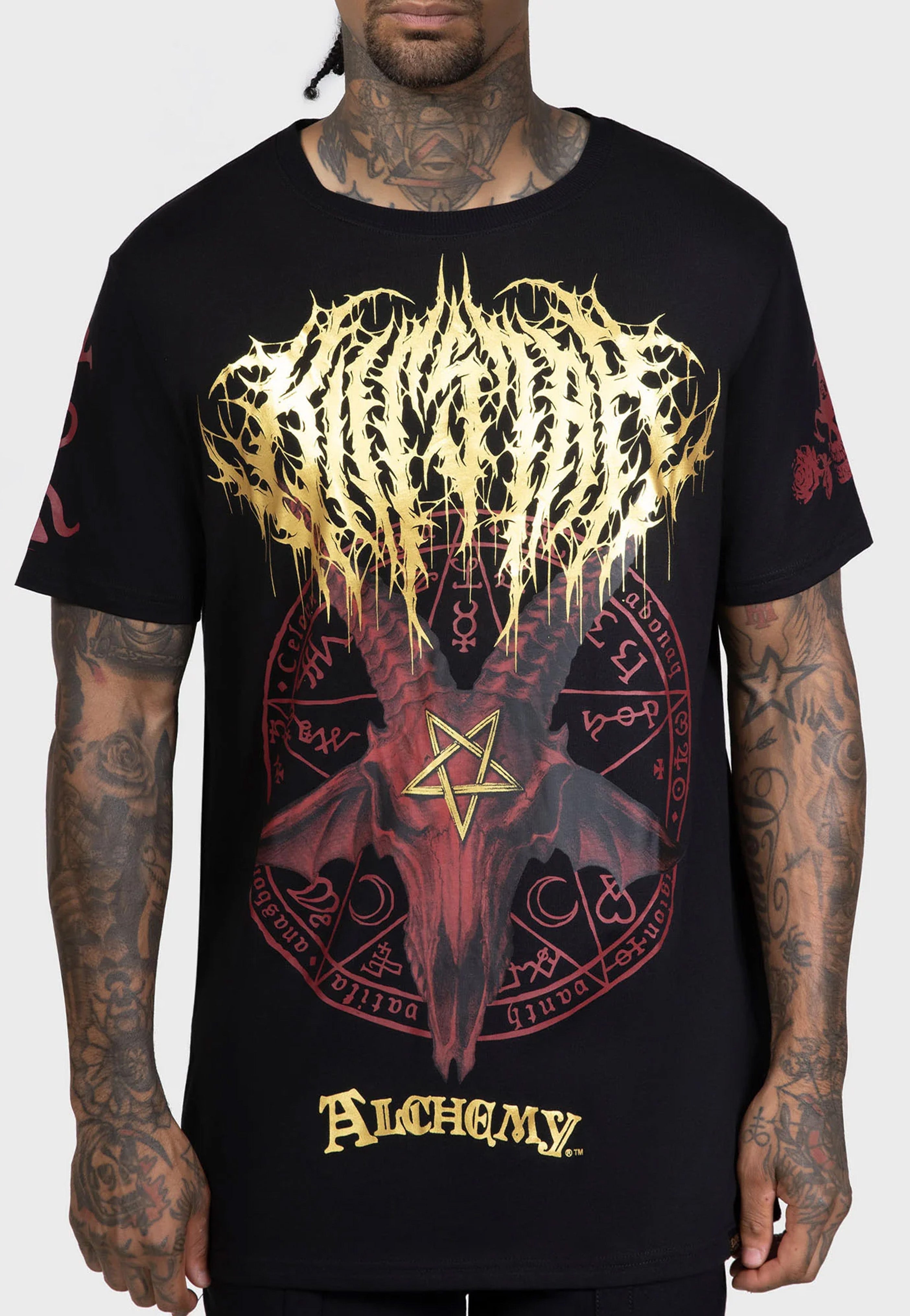 Killstar x Alchemy England - Baphomet Zisurrû Black - T-Shirt | Men-Image