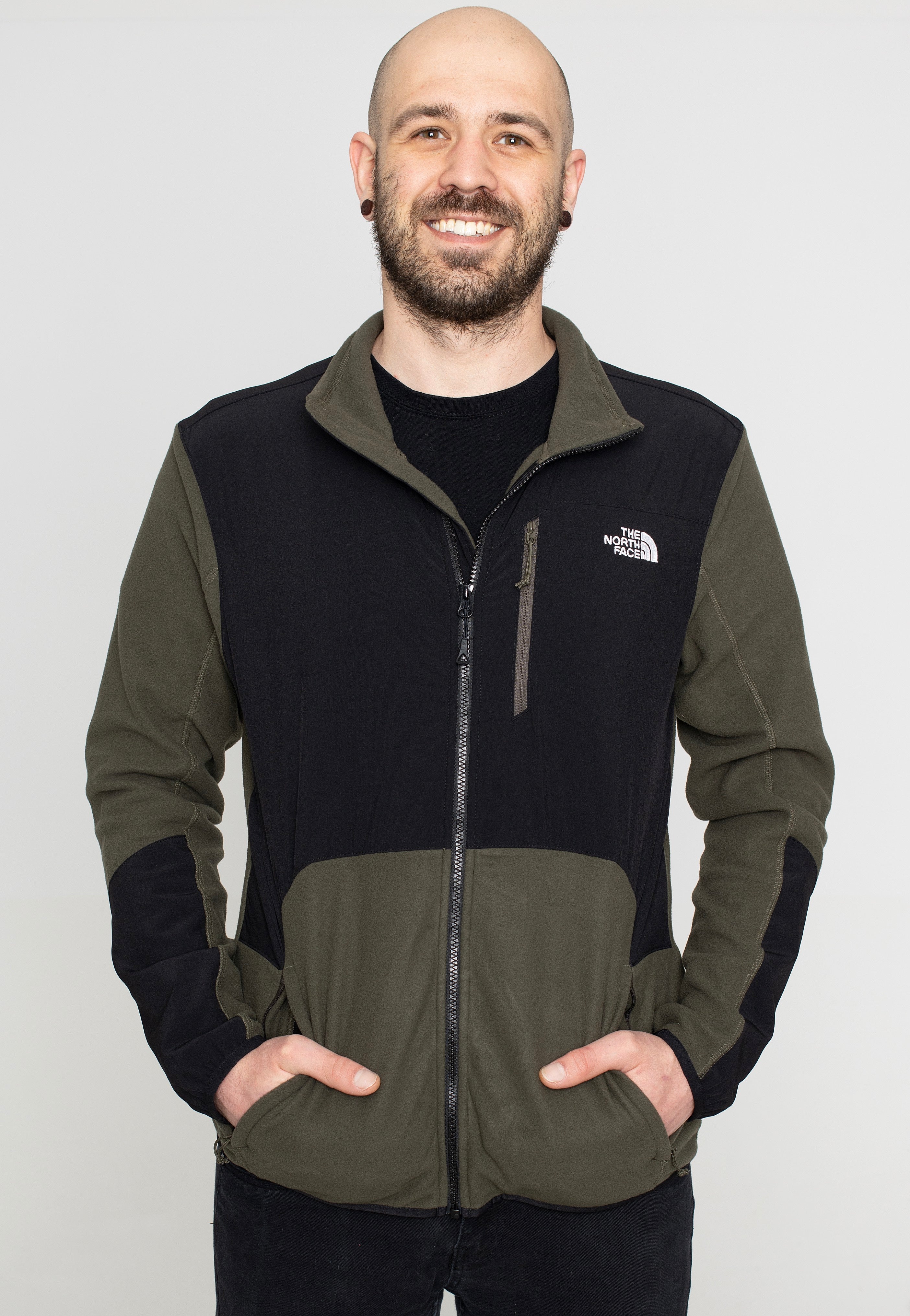 The North Face - Glacier Pro Full Zip Nwtpegrn/Tnf Black - Jacket | Men-Image