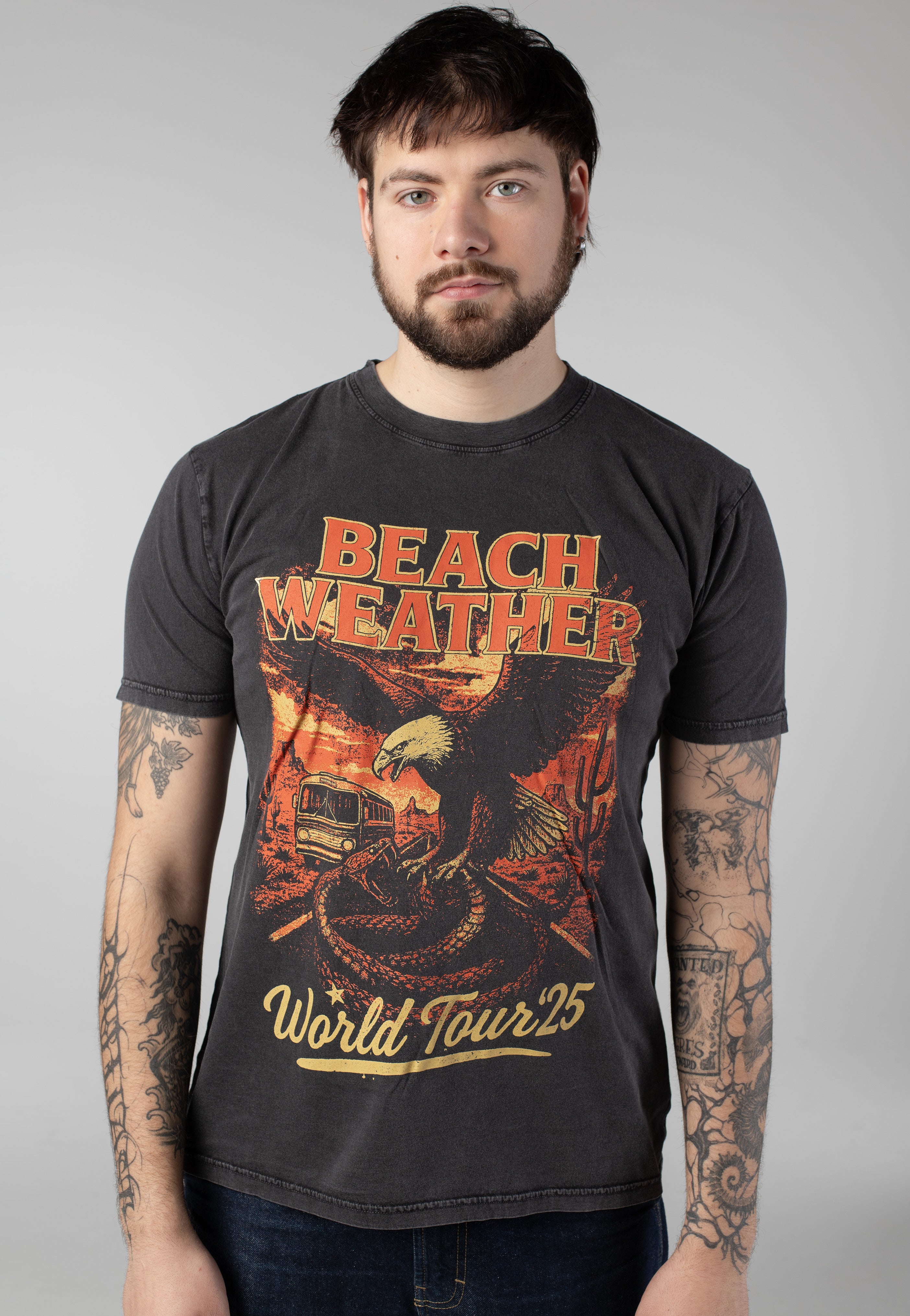 Beach Weather - Tour 2025 Stone Washed Black - T-Shirt | Men-Image