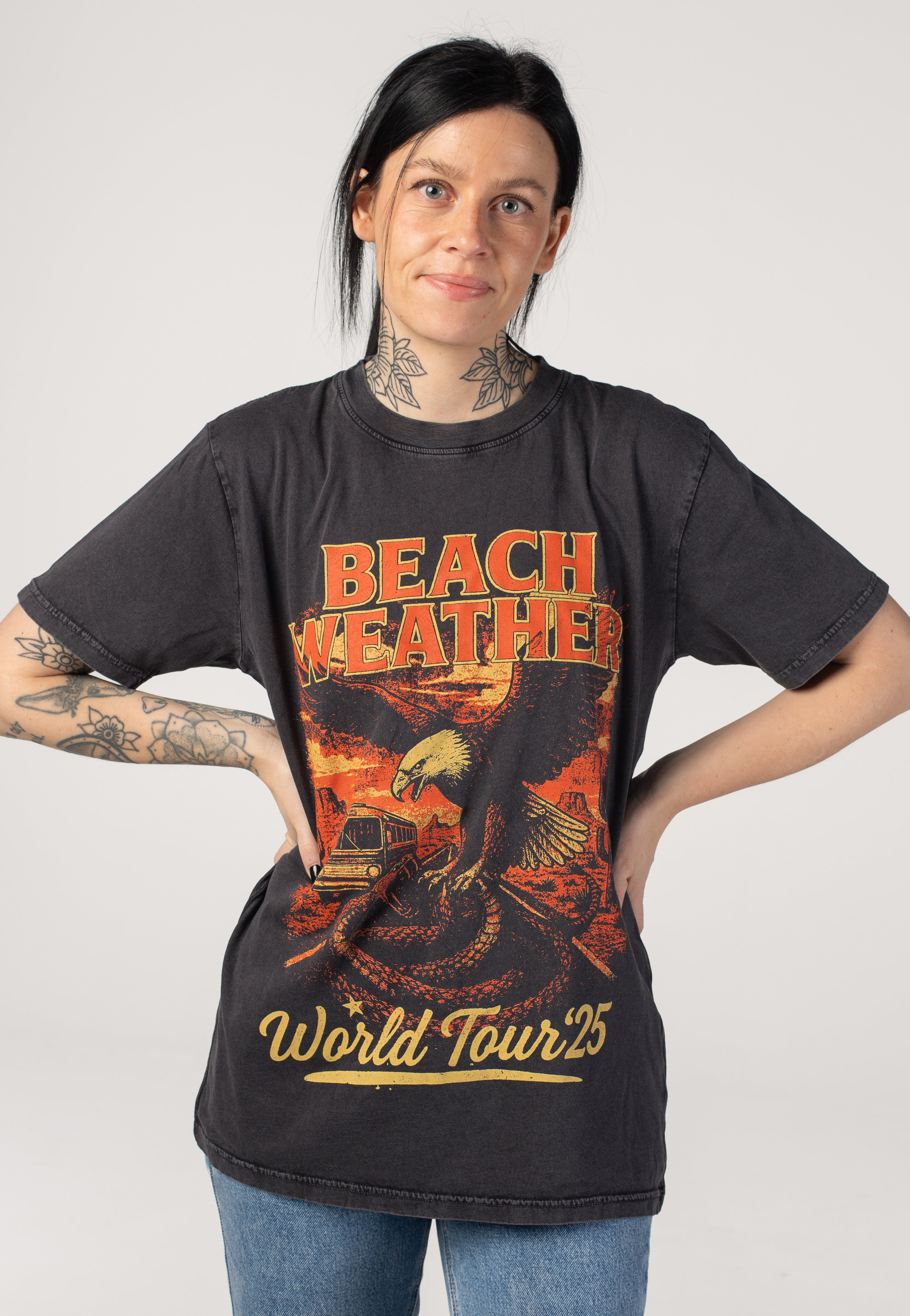 Beach Weather - Tour 2025 Stone Washed Black - T-Shirt | Women-Image