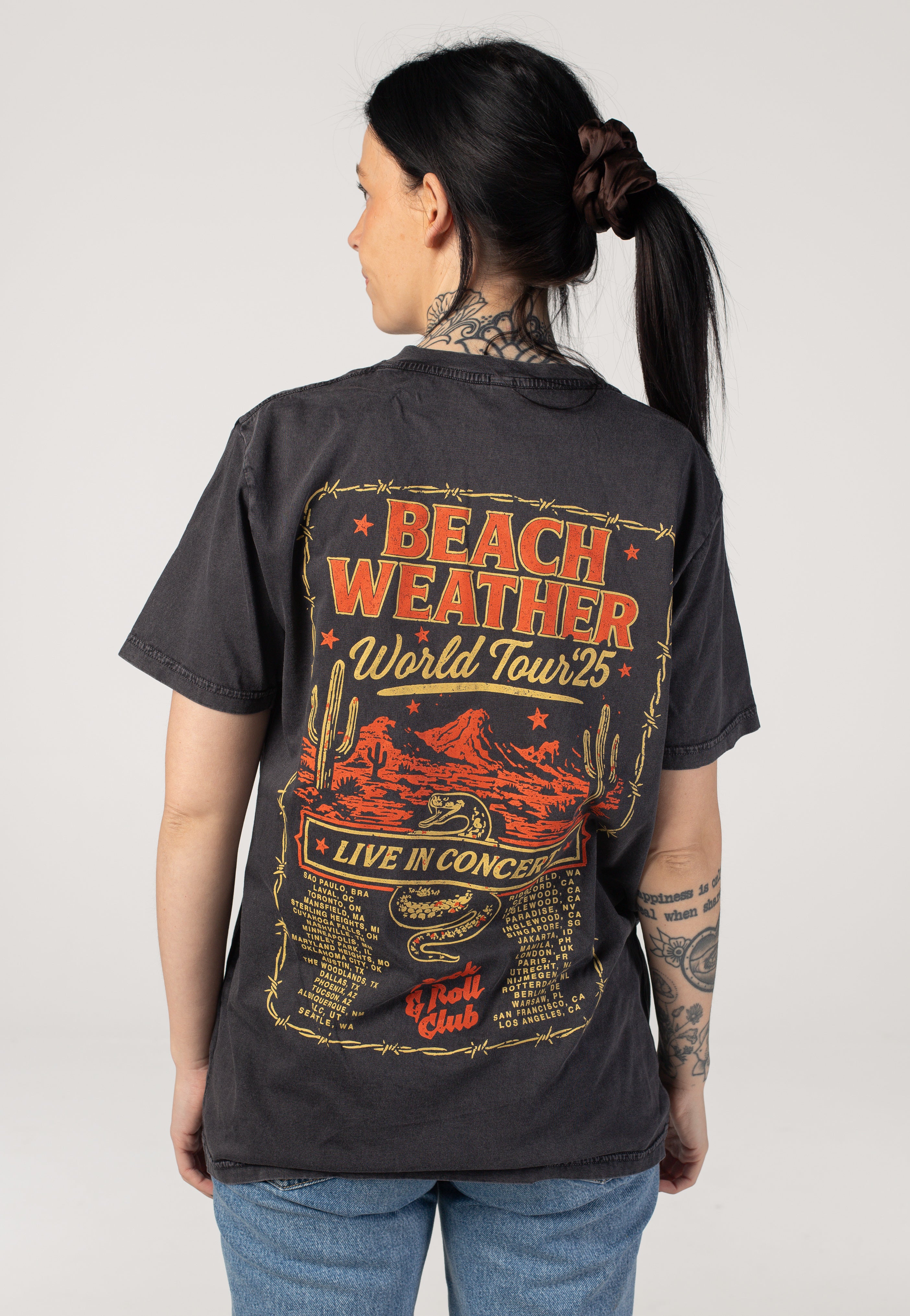 Beach Weather - Tour 2025 Stone Washed Black - T-Shirt | Women-Image