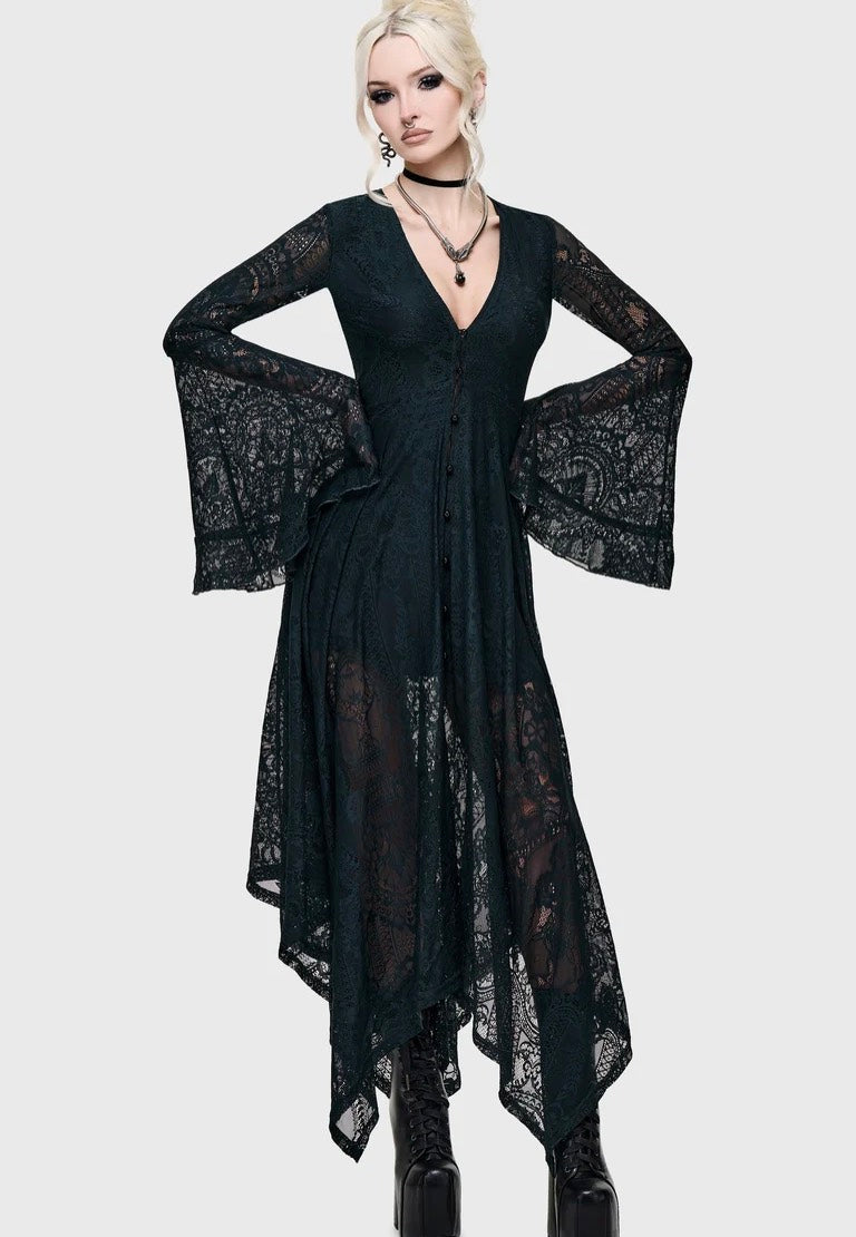 Killstar Bella's Curse Midi Green Dress | Women-Image