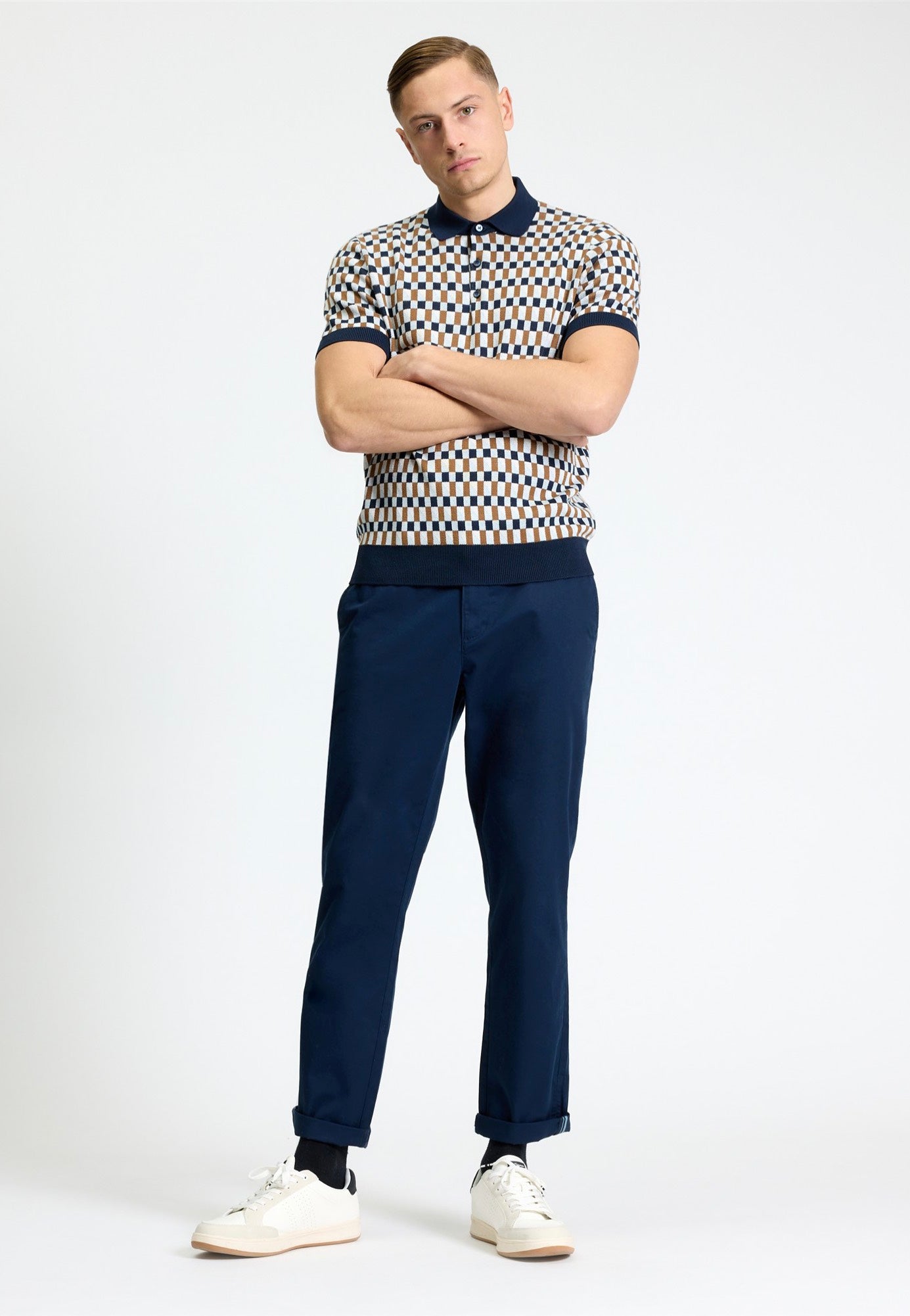 Ben Sherman - All Over Jacquard Dark Navy - Polo | Men-Image