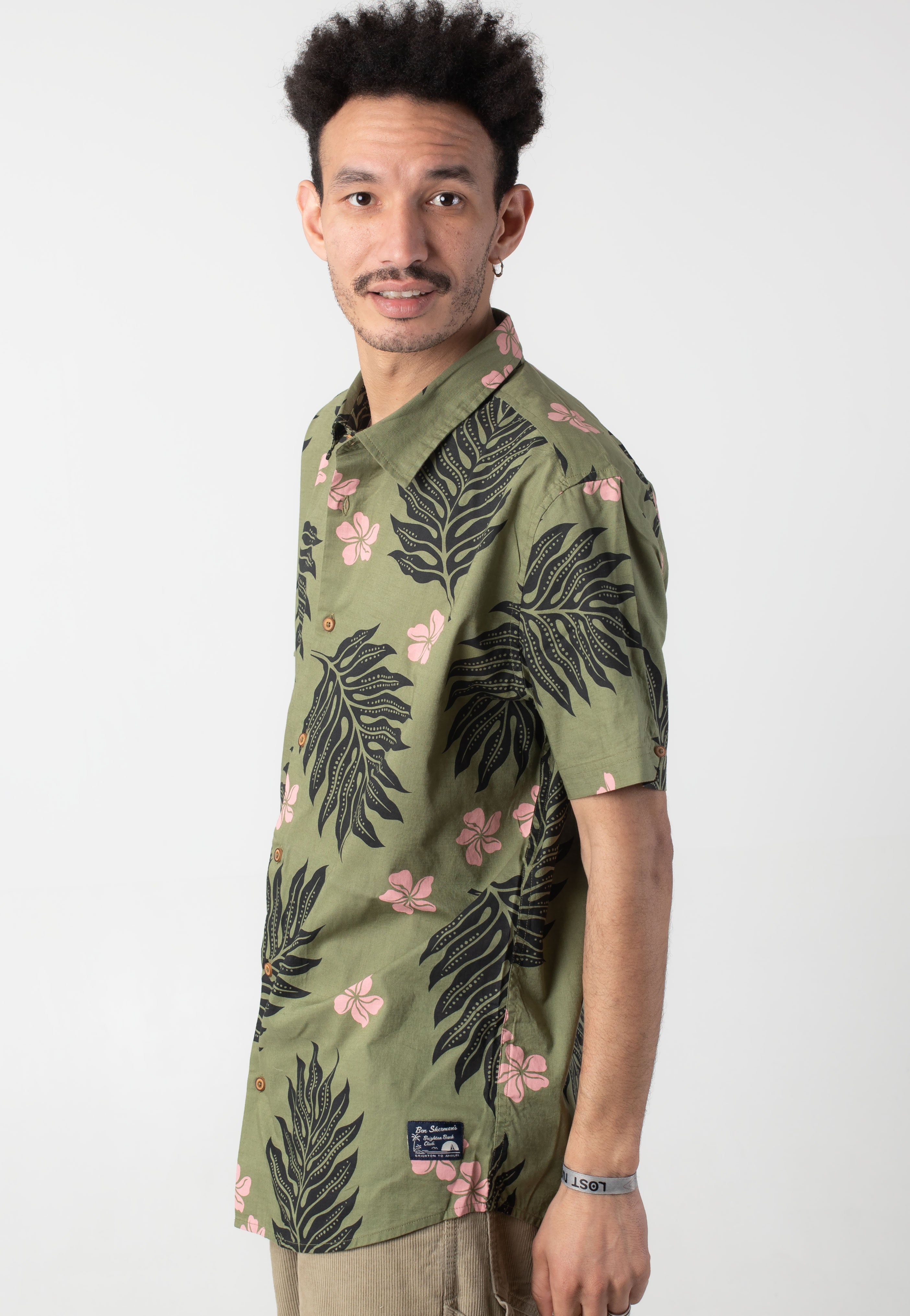 Ben Sherman - Botanical Print Olive - Shirt | Men-Image