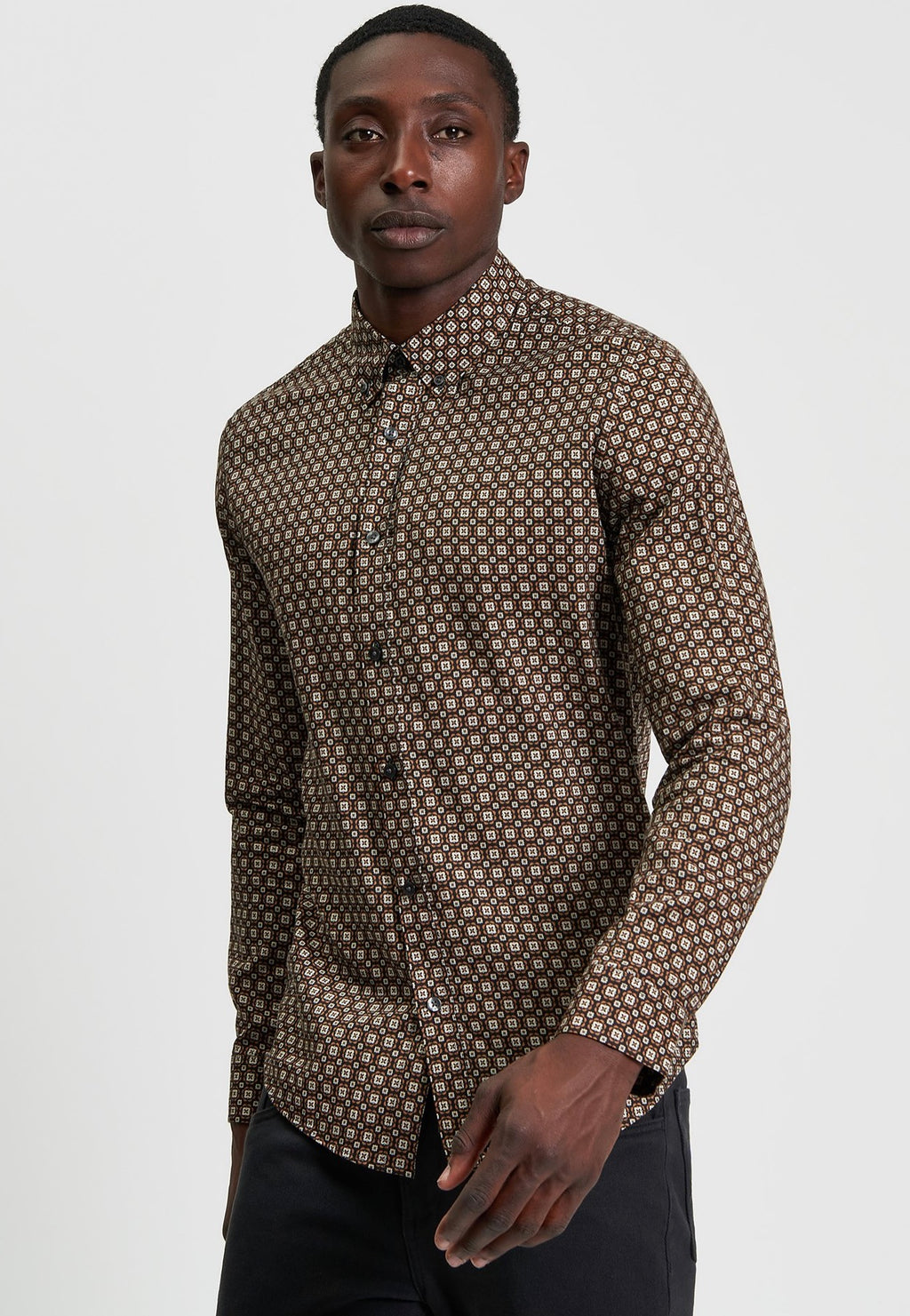 ben sherman dress shirts Long Sleeve Oversized Tartan Check Shirt washed denim Ben Sherman Mens Classic Check