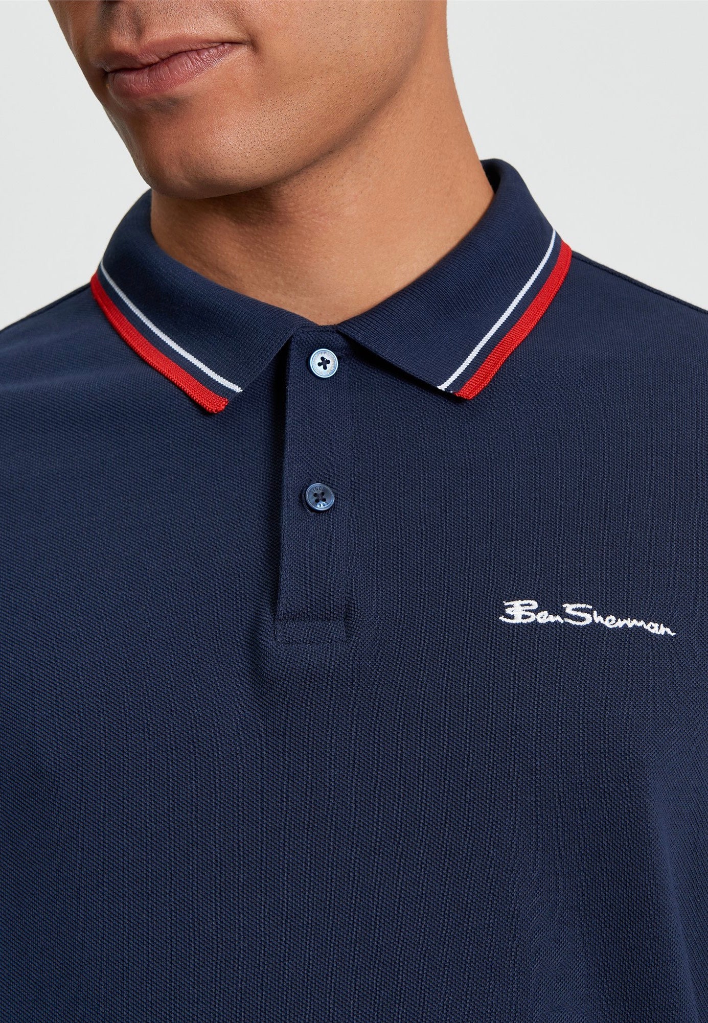 Ben Sherman - Signature Pique Dark Navy - Polo | Men-Image