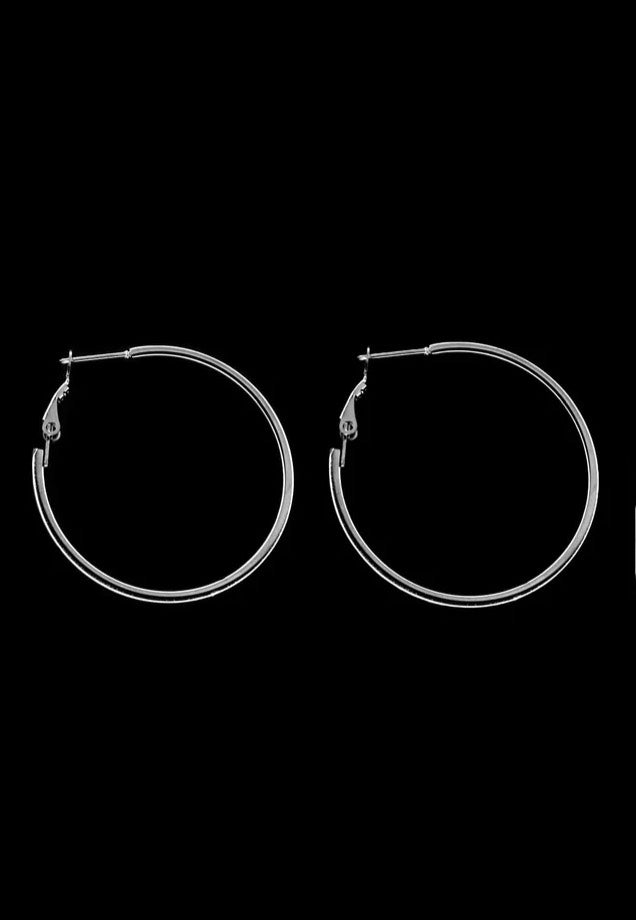Fainz Big Creolen Hoops Silver Kolczyki | Neutral-Image