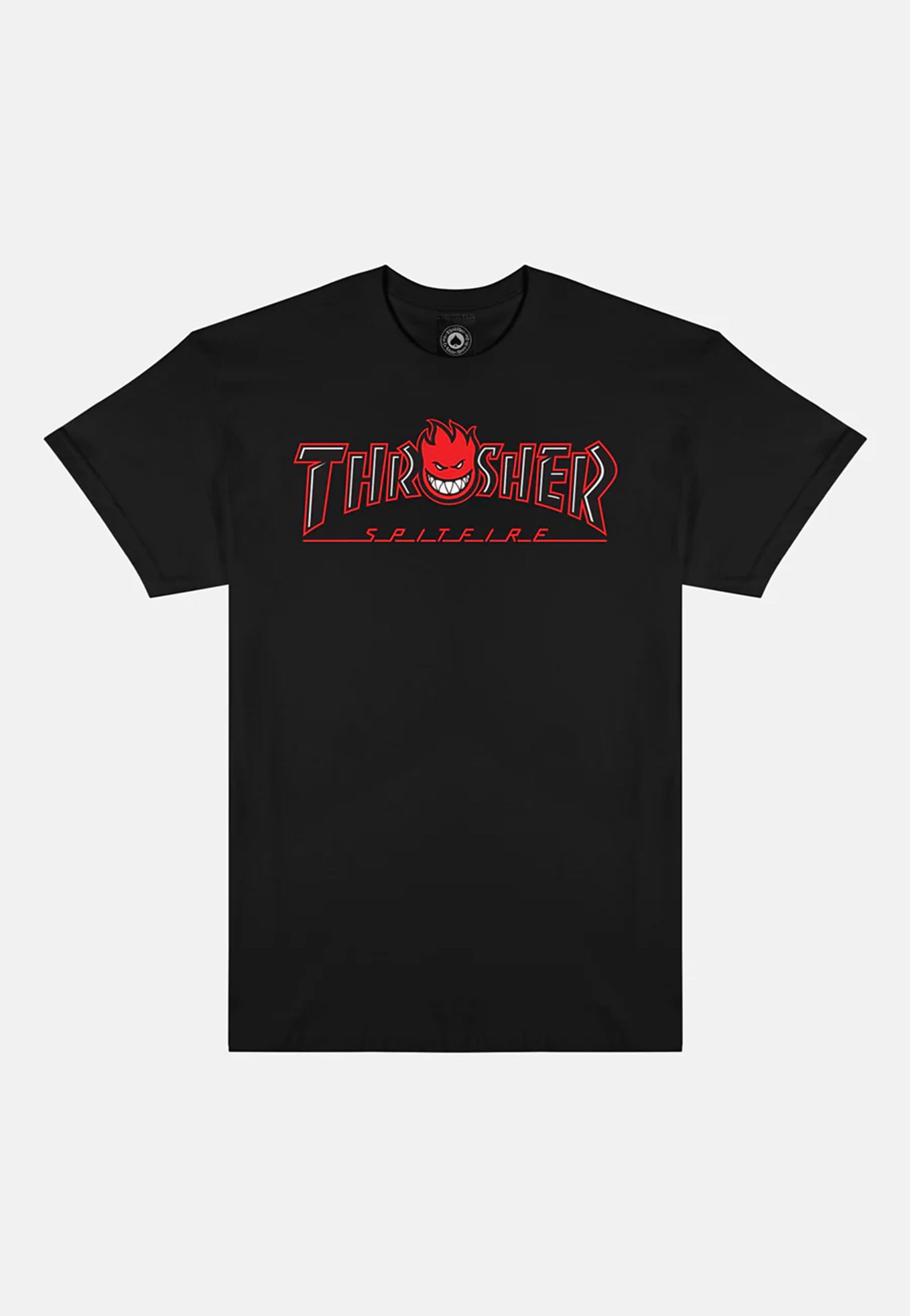 Thrasher x Spitfire - Big Head Outline Black - T-Shirt | Women-Image