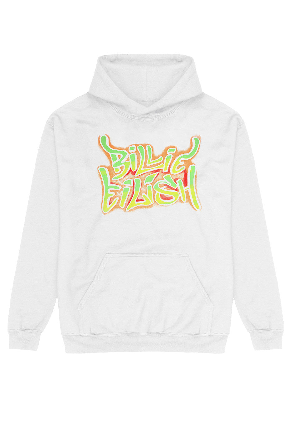 Billie Eilish - Airbrush Flames Blohsh White - Hoodie | Neutral-Image