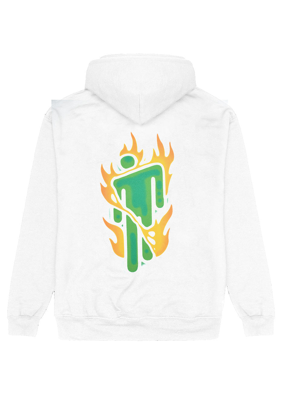 Billie Eilish - Airbrush Flames Blohsh White - Hoodie | Neutral-Image