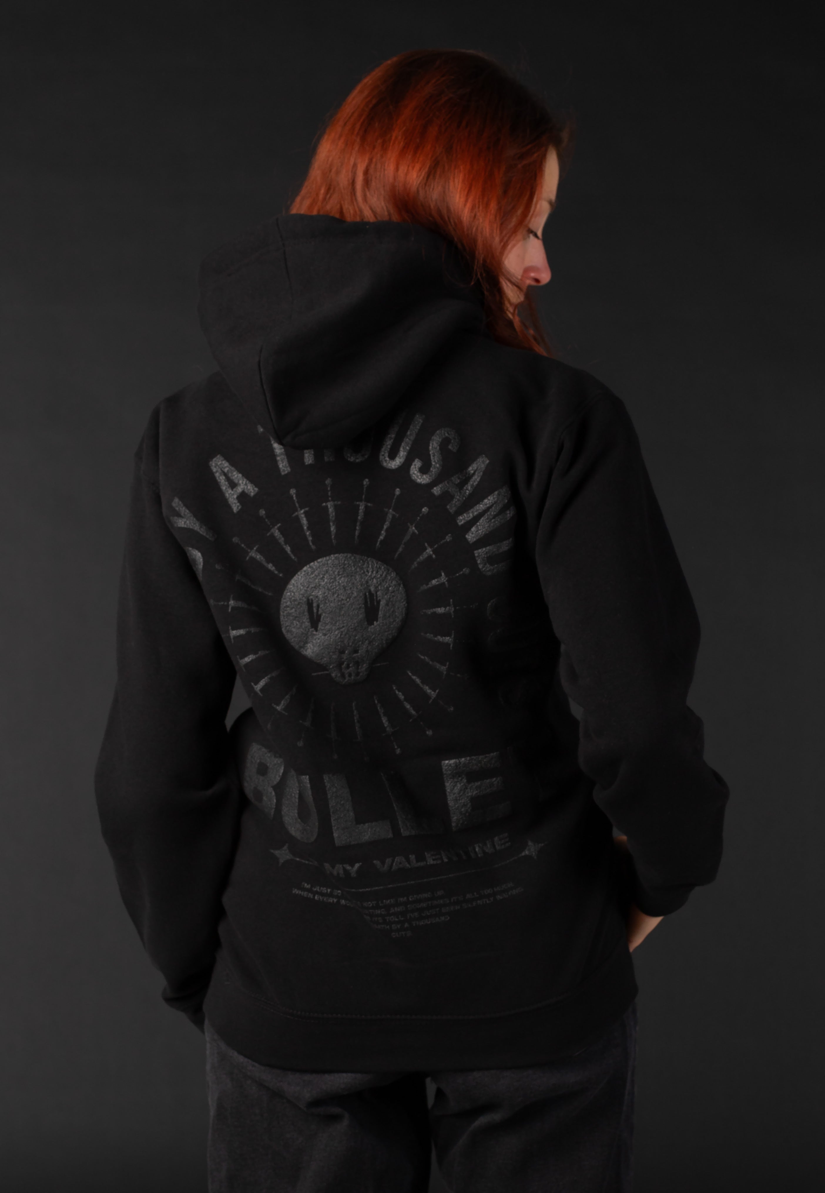 Bullet For My Valentine - Black Metal Logo Limited Black On Black - Hoodie | Women-Image