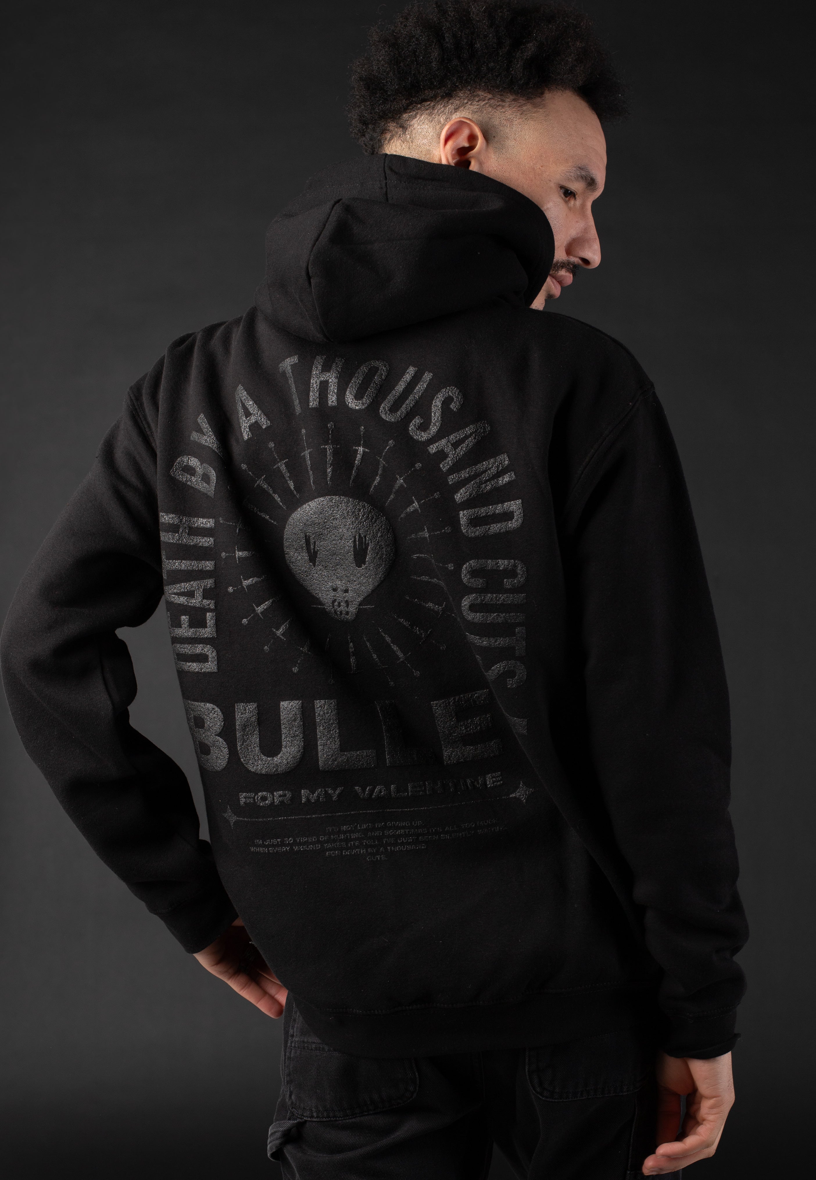 Bullet For My Valentine - Black Metal Logo Limited Black On Black - Hoodie | Men-Image