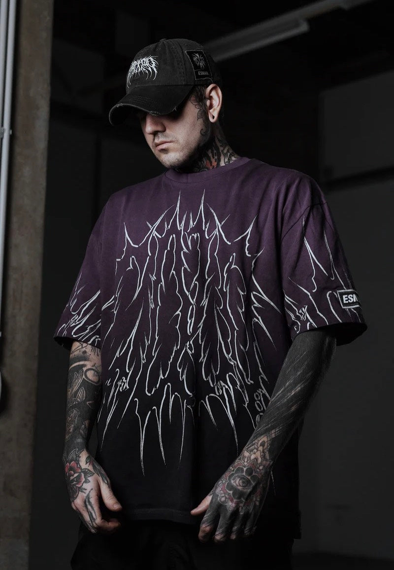 Stay Cold Apparel - Black Razor (Purple Bleached) - T-Shirt