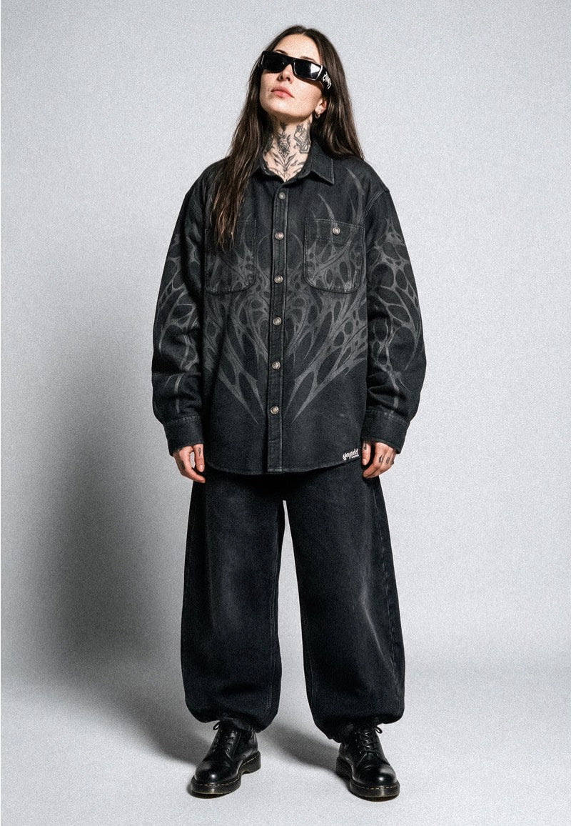 Stay Cold Apparel Blackroot Washed Black Camicia | Neutral-Image