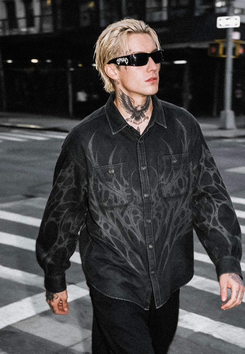 Stay Cold Apparel Blackroot Washed Black Camicia | Neutral-Image